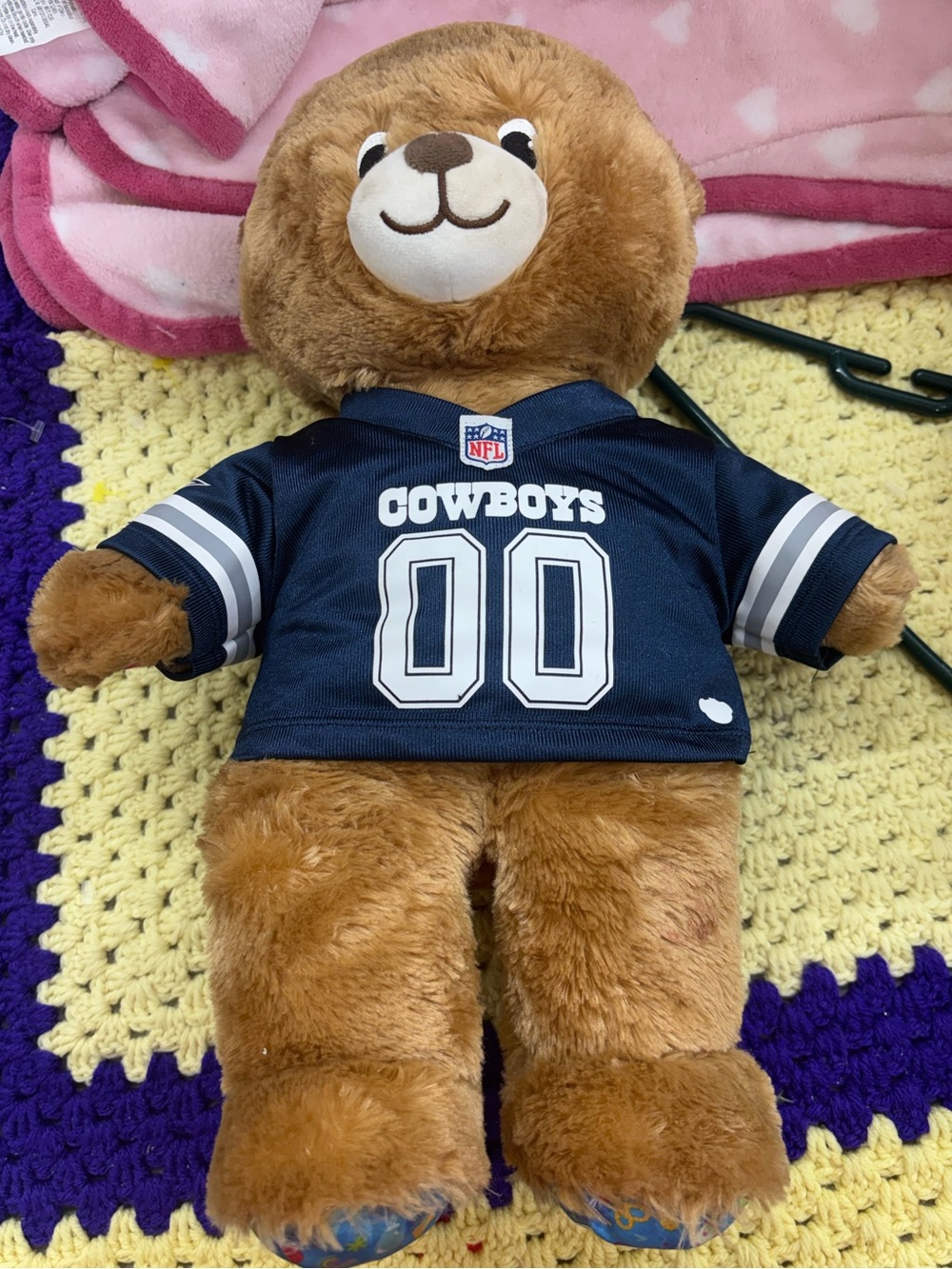 Build a bear workshop happy birthday bear Dallas cowboys jersey